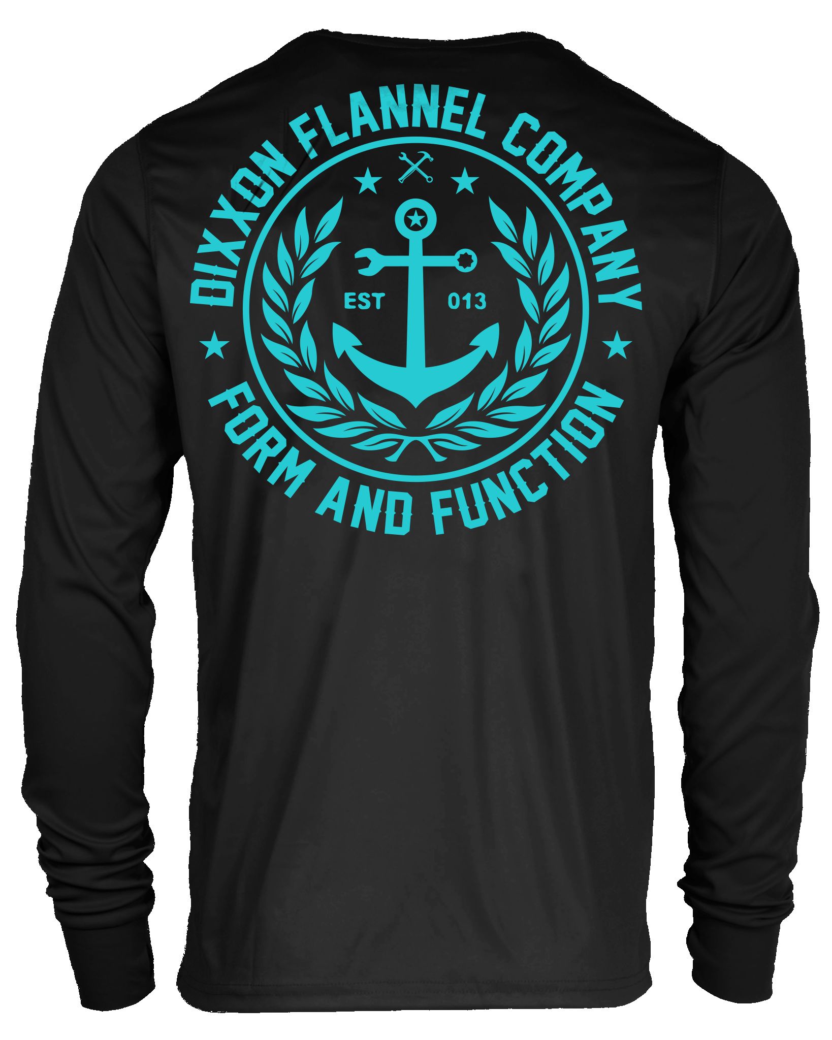 Salty Crest UV Long Sleeve T-Shirt - Black sold by Dixxon product image thumbnail 2