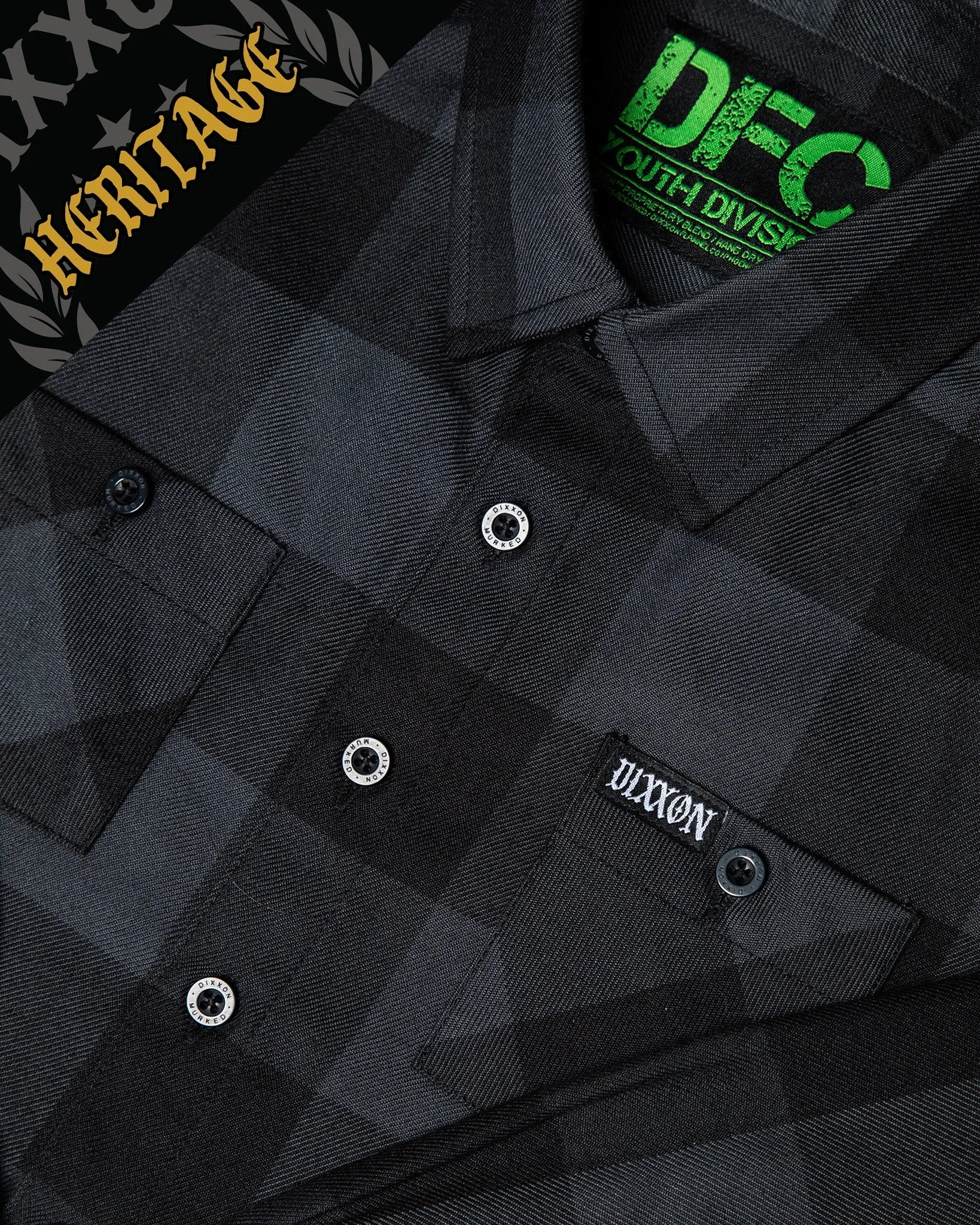 Youth Murked Heritage Flannel sold by Dixxon product image thumbnail 2