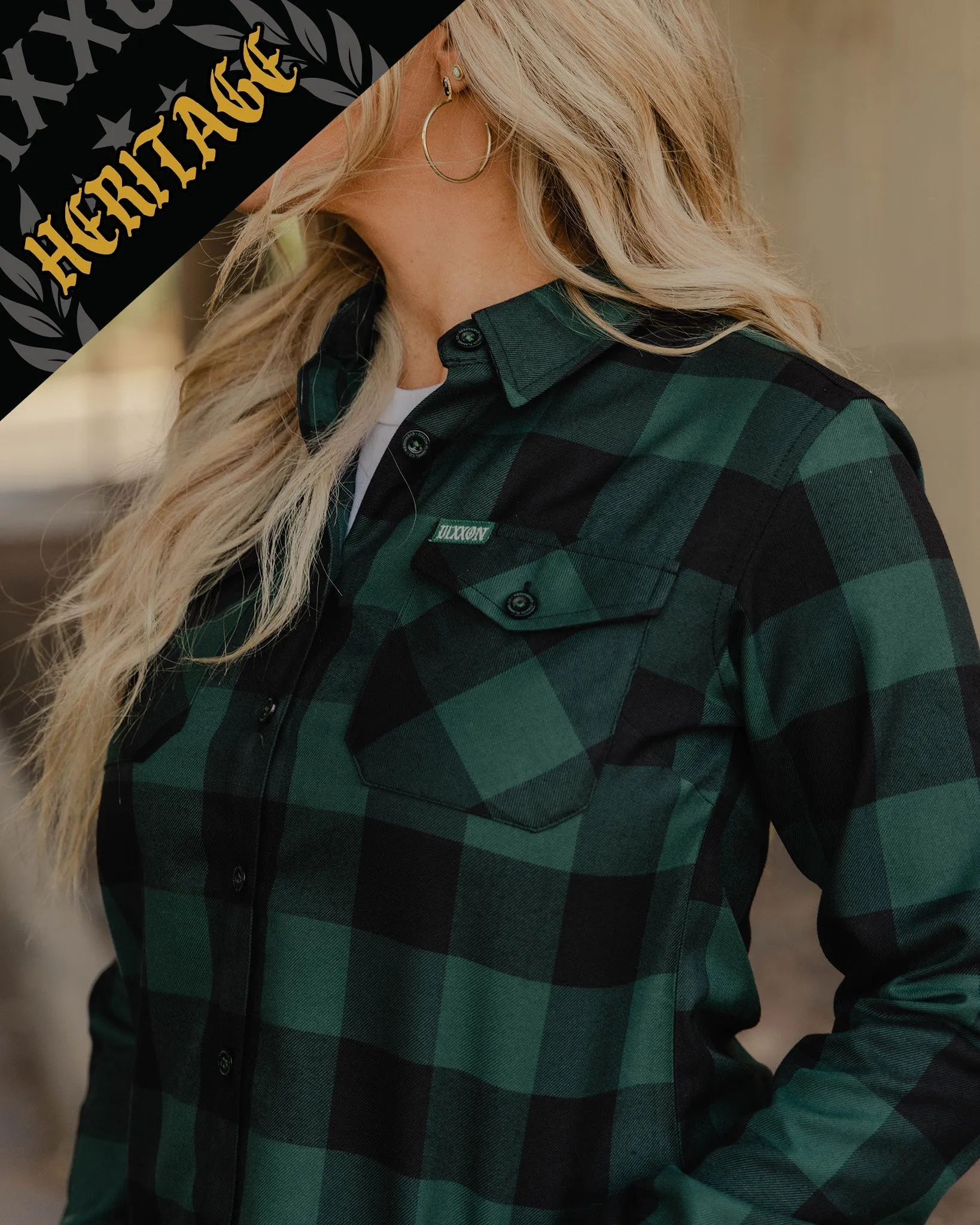 Women's Evergreen Heritage Flannel sold by Dixxon product image thumbnail 3