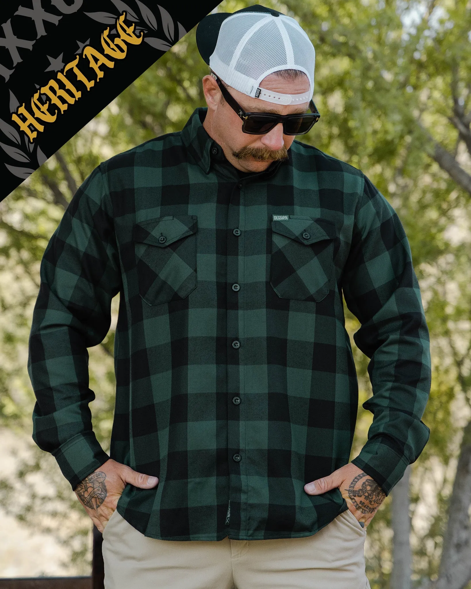 Evergreen Heritage Flannel sold by Dixxon