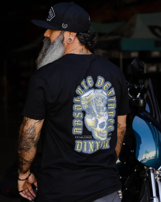 Yellow Motorhead T-Shirt - Black made by Dixxon