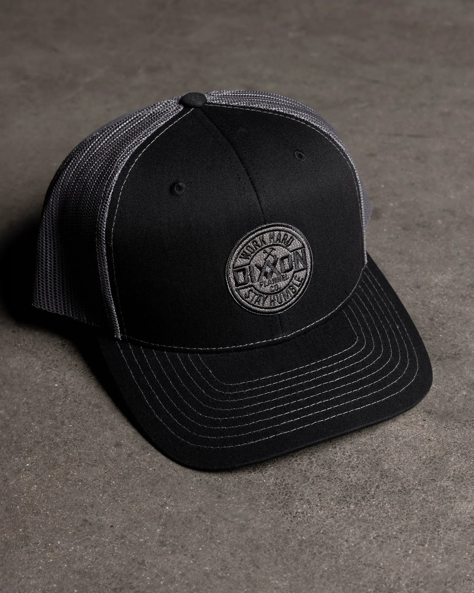 Corpo Curved Bill Trucker Snapback - Black & Gray sold by Dixxon product image thumbnail 3