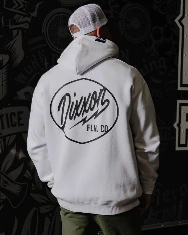 Black Esso Zip Up Hoodie - White sold by Dixxon