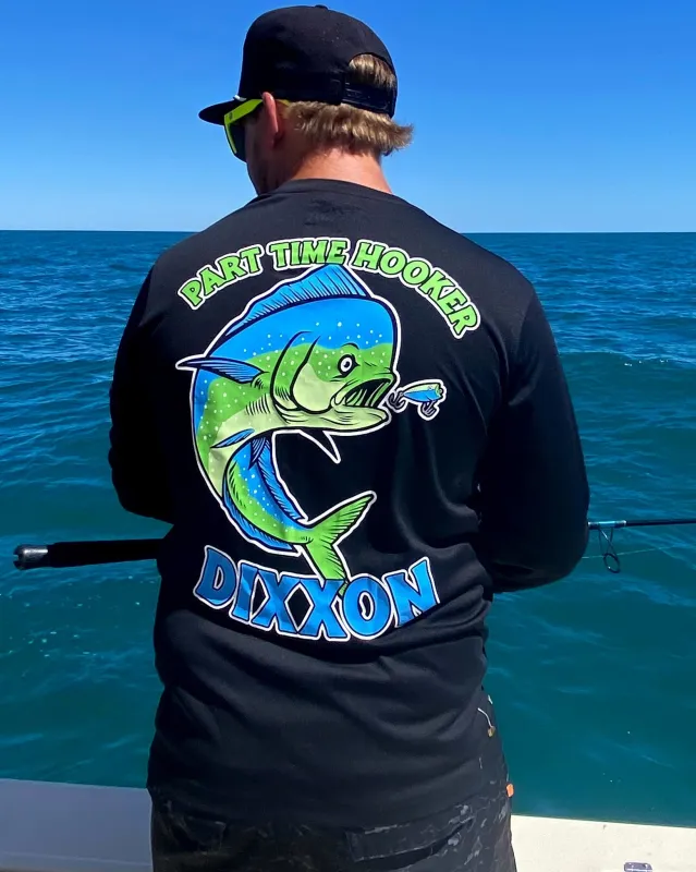 Part Time Hooker UV Long Sleeve T-Shirt - Black sold by Dixxon