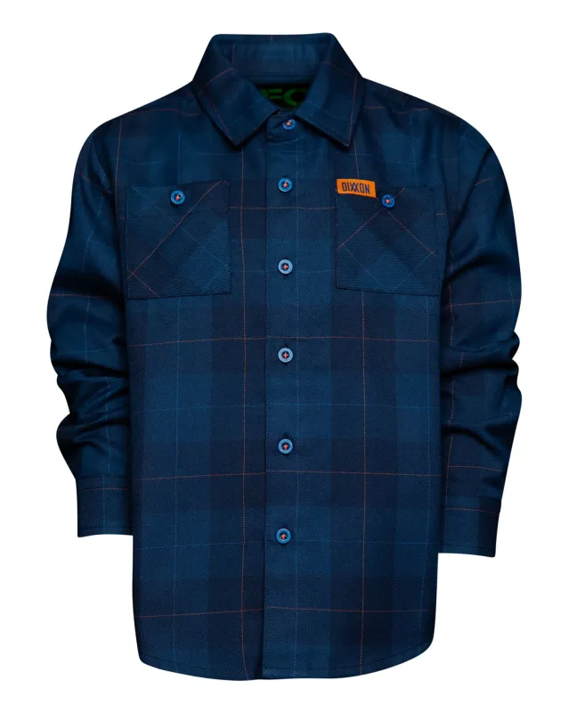 Youth DDC + TRU (Draplin) Flannel - Never-Ending Navy sold by Dixxon