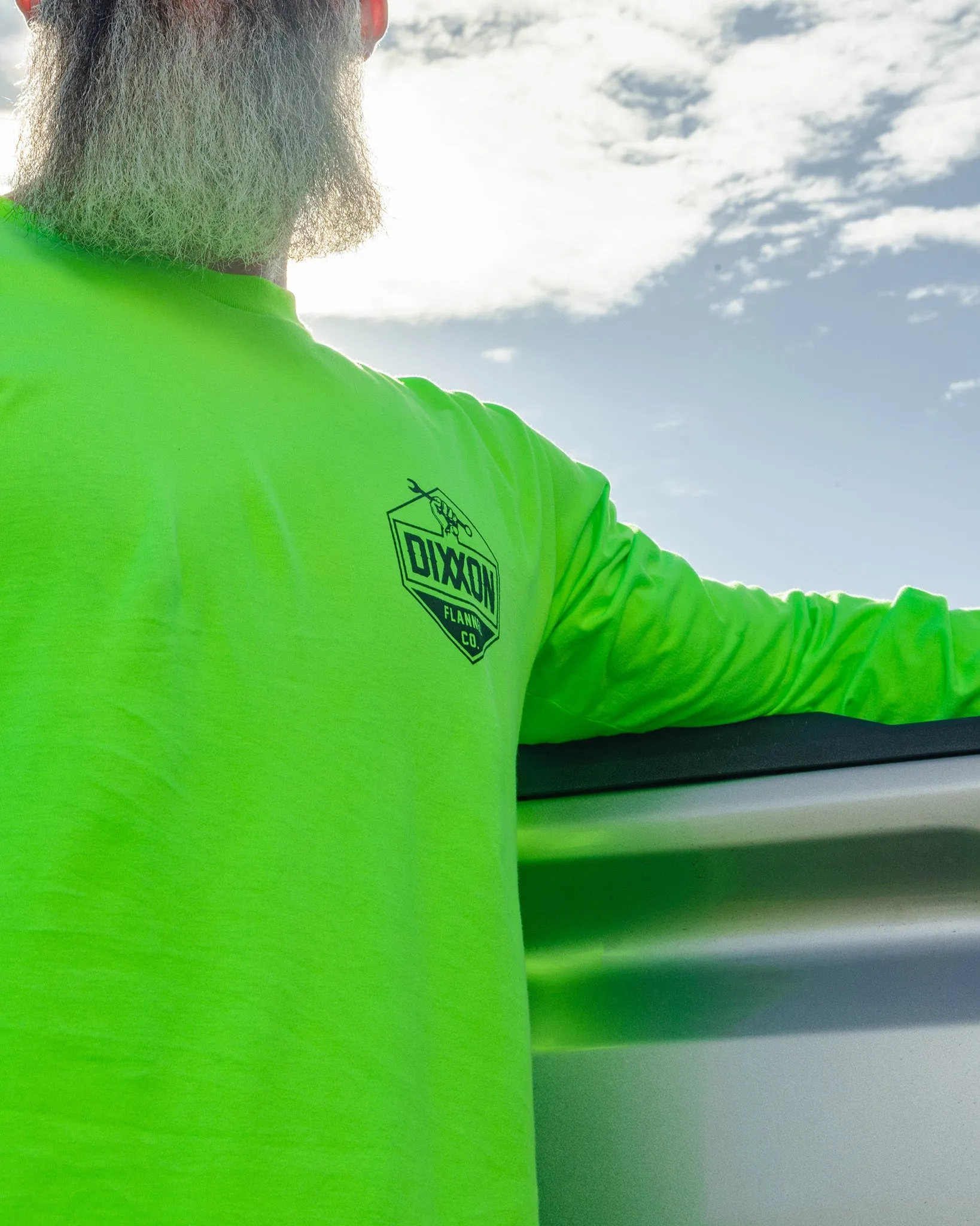 Working Class Hi Vis Long Sleeve T-Shirt - Safety Green sold by Dixxon product image thumbnail 2