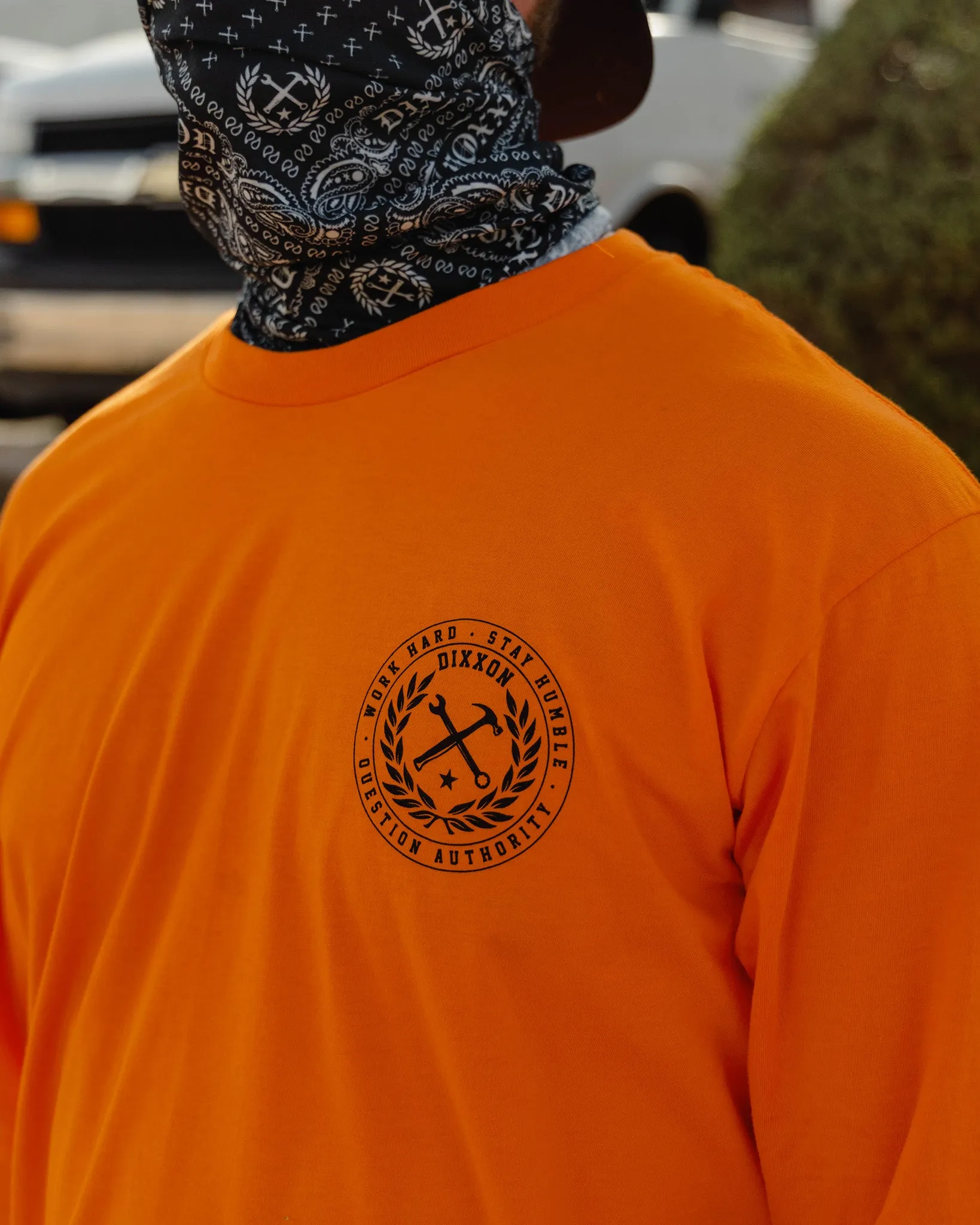 Crested Hi Vis Long Sleeve T-Shirt - Safety Orange sold by Dixxon product image thumbnail 3