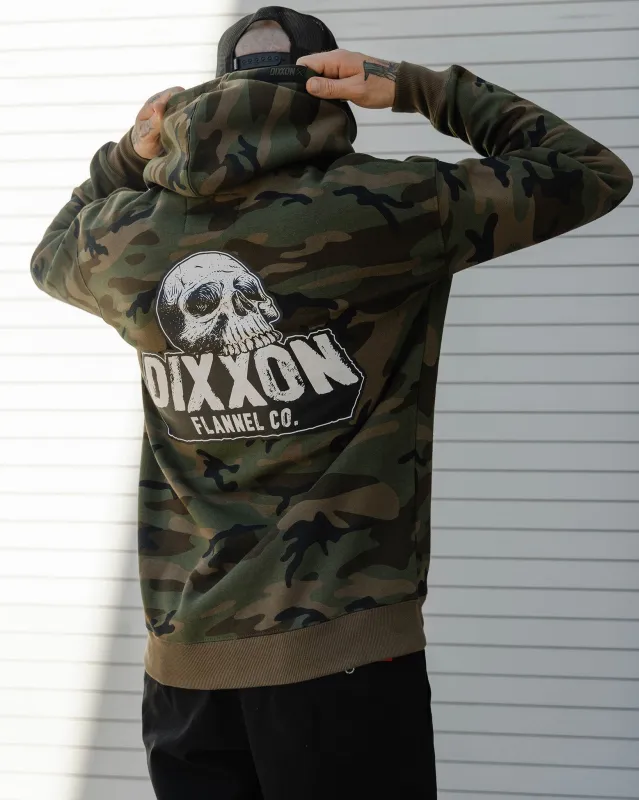 Black & White Valhalla Pullover Hoodie - Green Camo sold by Dixxon