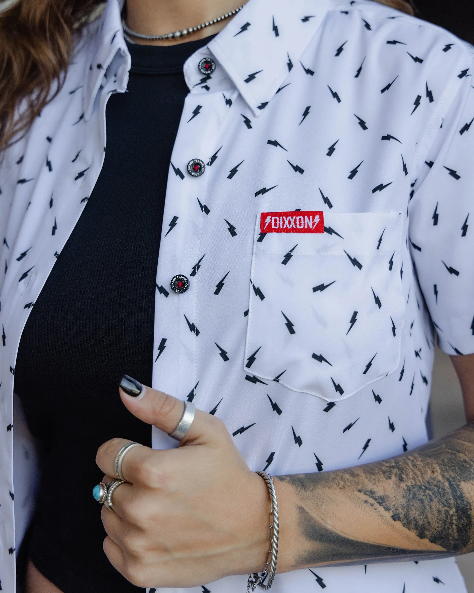 Women's Bolt Party Shirt - White sold by Dixxon product image thumbnail 3