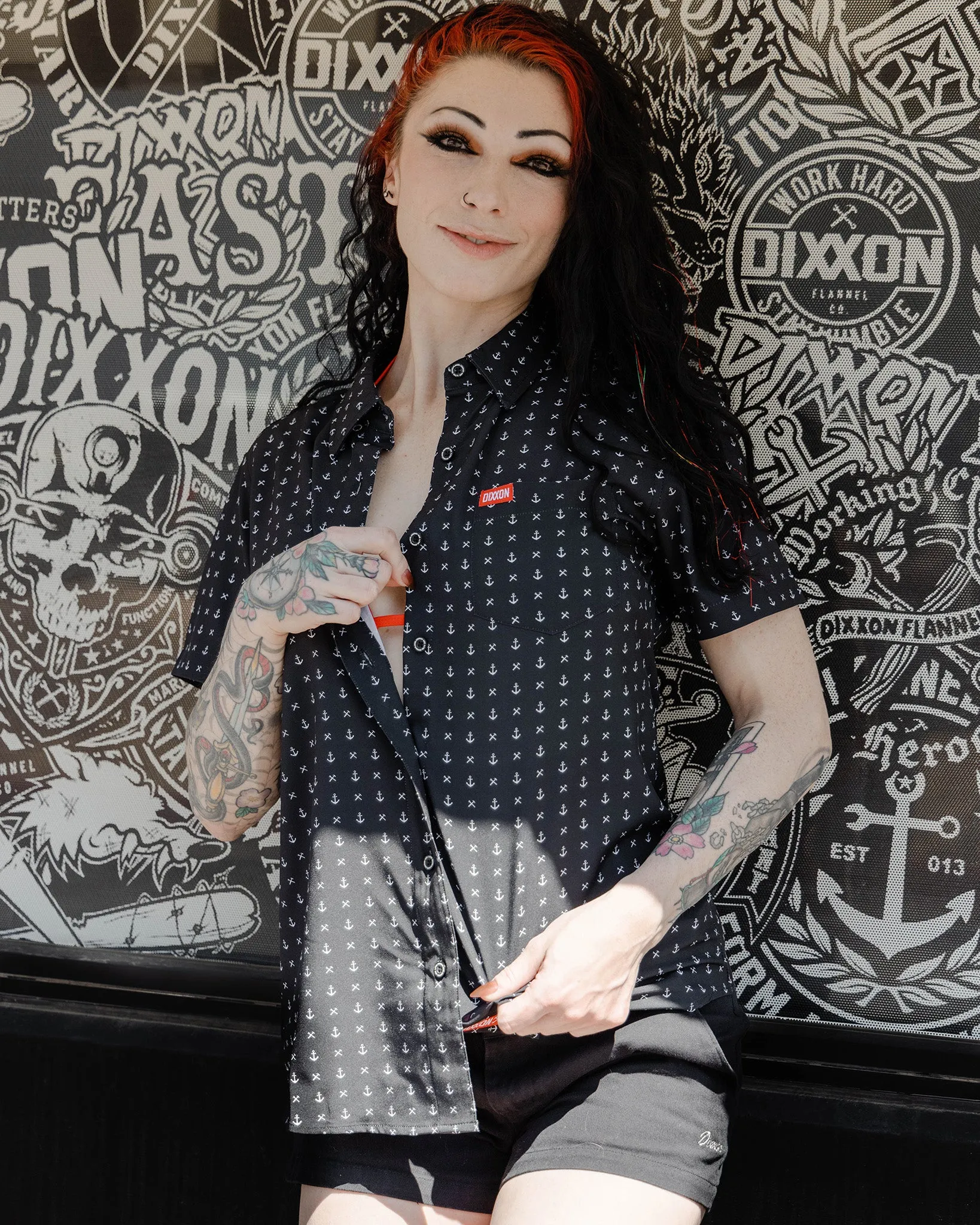 Women's Salty Dog Party Shirt - Black & White sold by Dixxon product image thumbnail 4