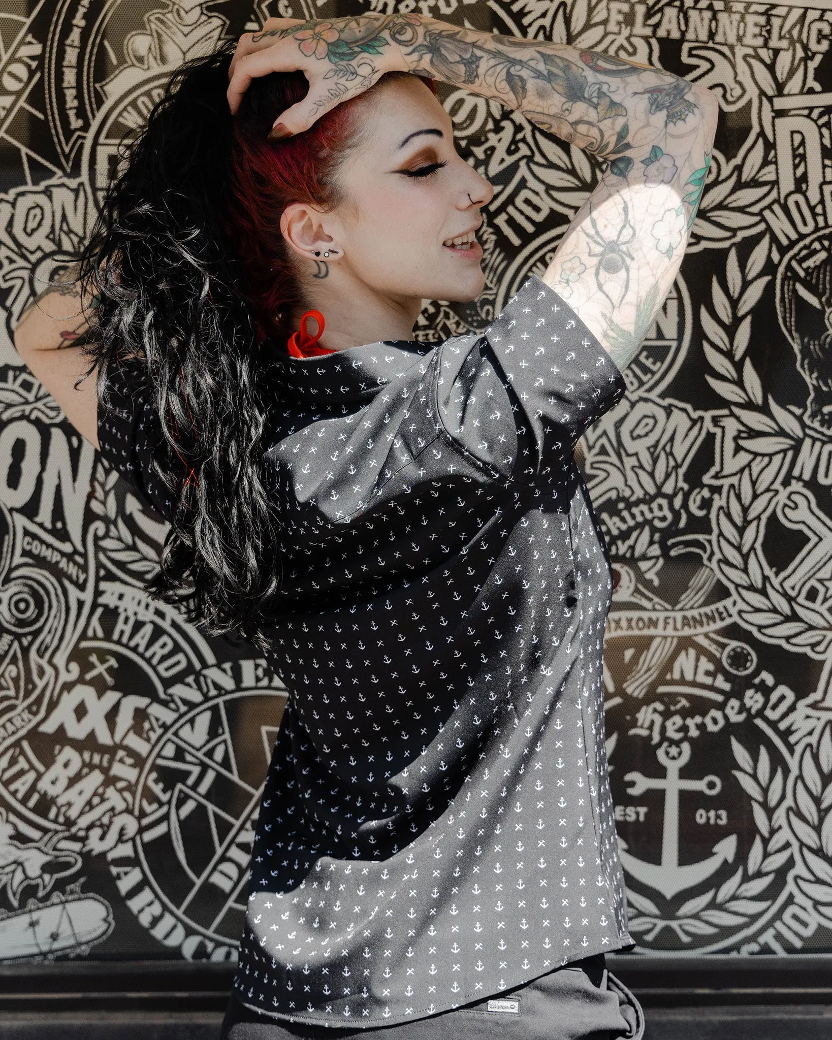 Women's Salty Dog Party Shirt - Black & White sold by Dixxon product image thumbnail 5