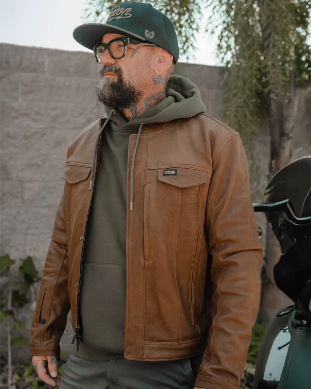 Hudson Leather Jacket - Mohagany sold by Dixxon