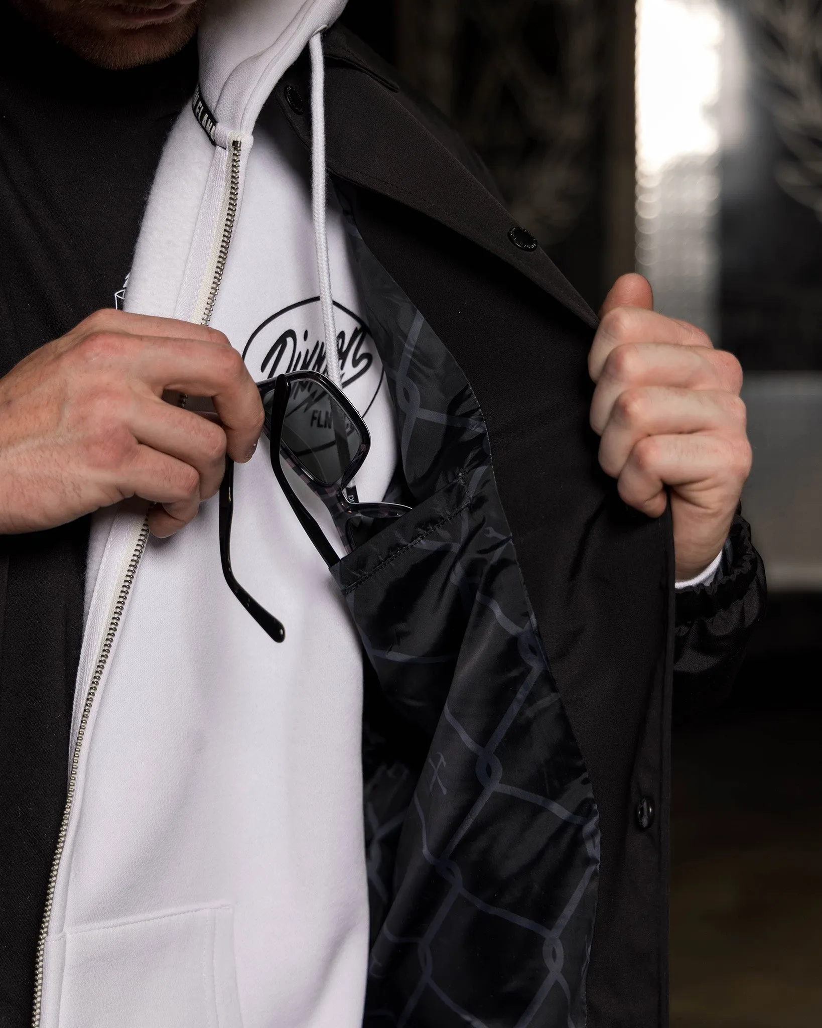 White & Gold Ignite Coaches Jacket - Black sold by Dixxon product image thumbnail 5