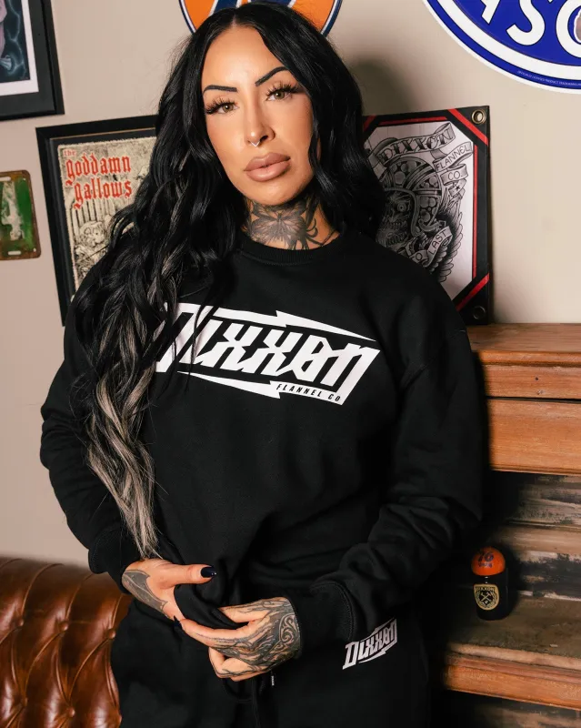 Women's Bolt Crewneck Sweatshirt - Black sold by Dixxon