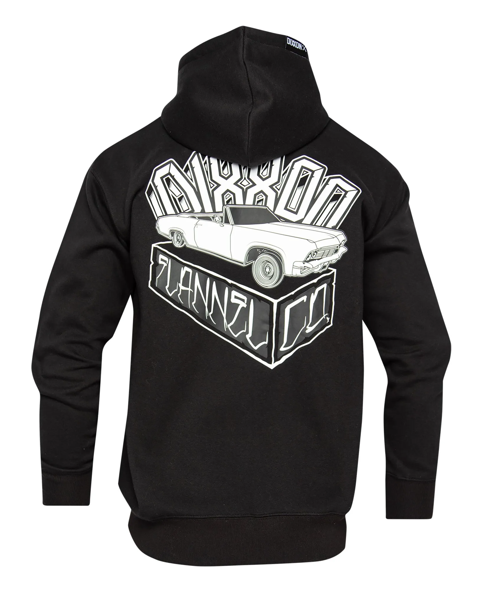 White Block Zip Up Hoodie - Black sold by Dixxon product image thumbnail 2