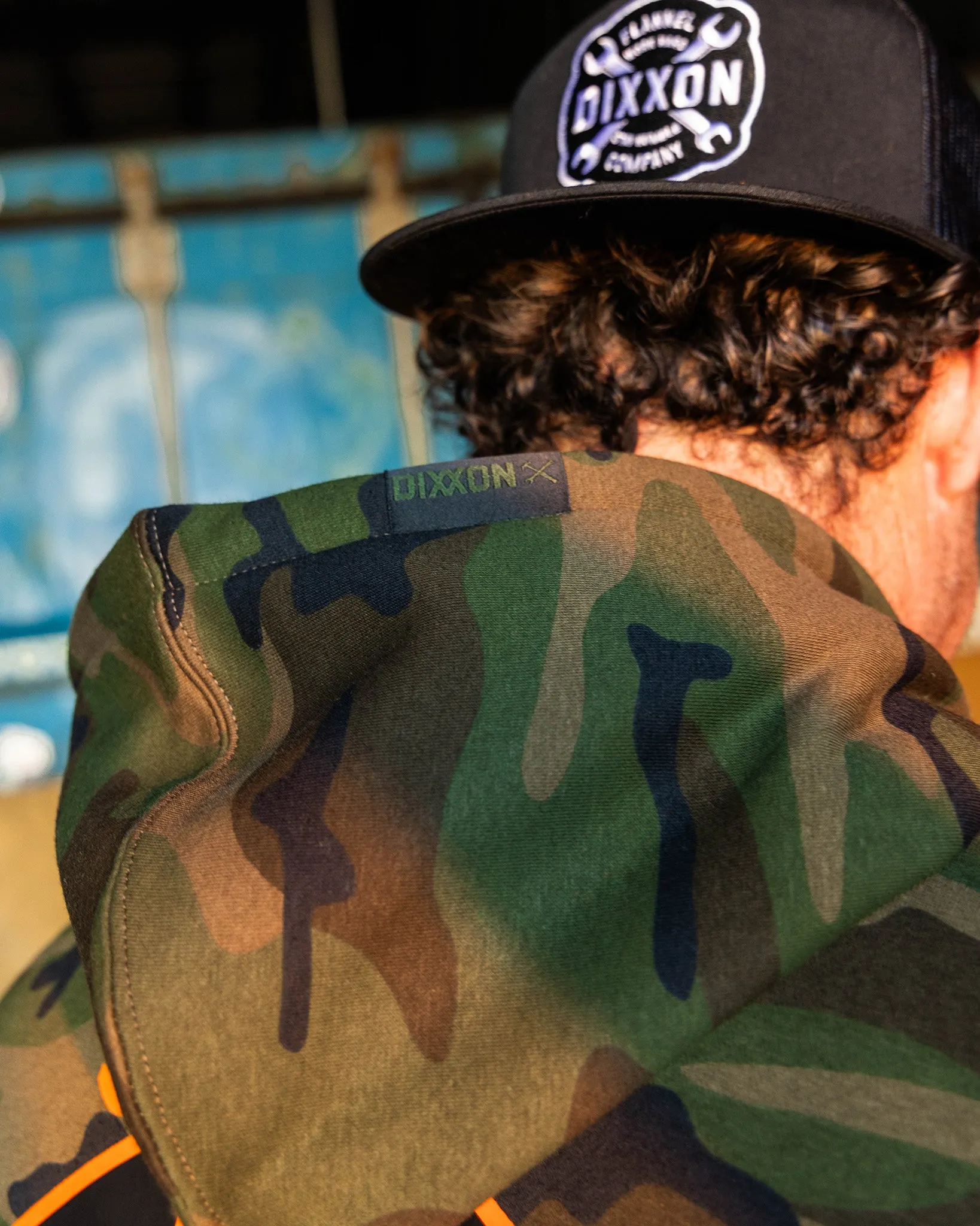 Black & Orange Working Class Logo Pullover Hoodie - Green Camo sold by Dixxon product image thumbnail 4