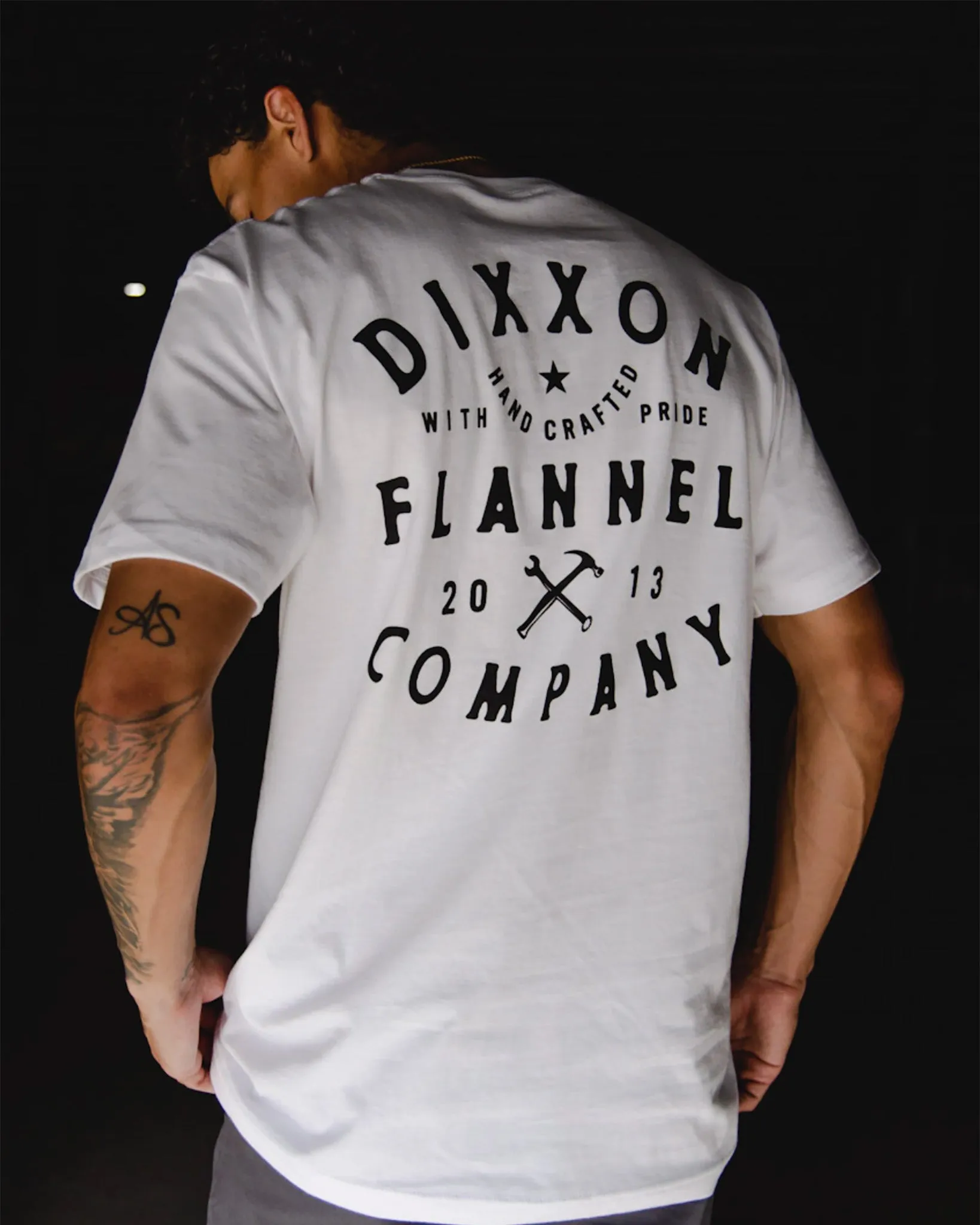 Black Hand Crafted T-Shirt - White sold by Dixxon