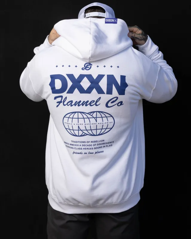Blue Tech Zip Up - White sold by Dixxon