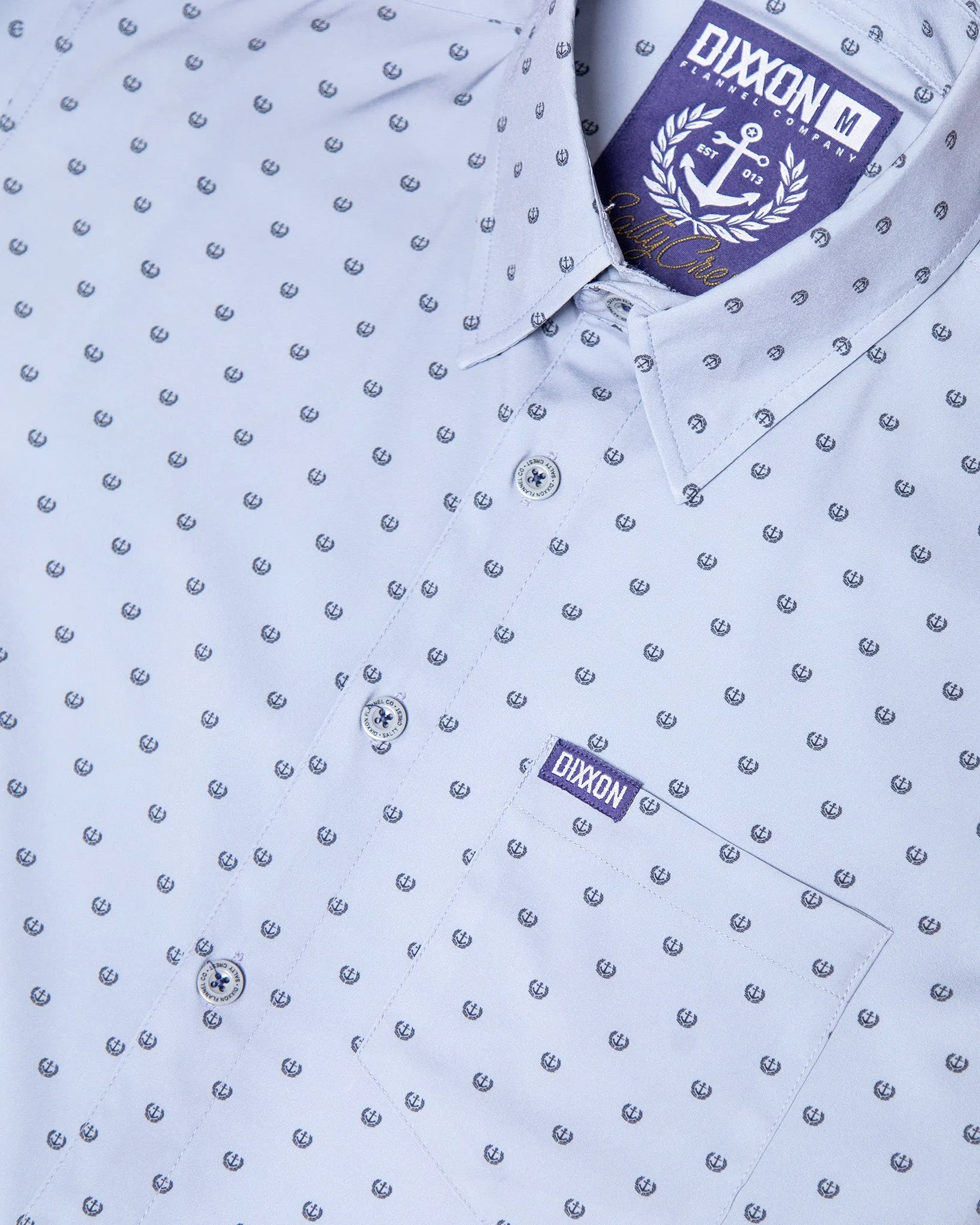 Salty Crest Party Shirt - Gray & Black sold by Dixxon product image thumbnail 5