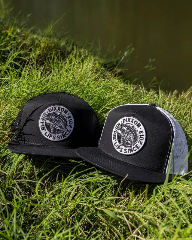 Lip Ripper Flat Bill Trucker Snapback - Black & White sold by Dixxon