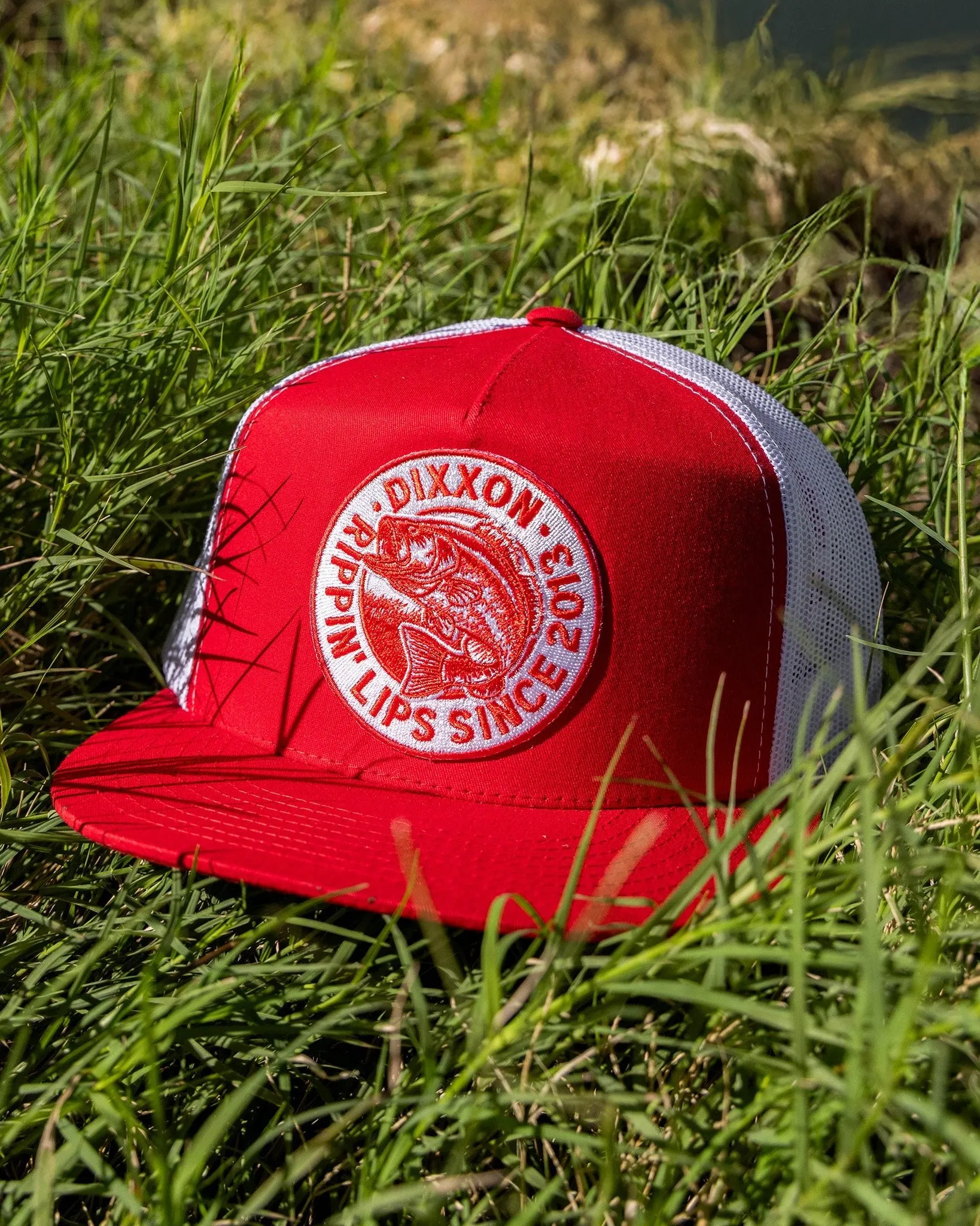 Lip Ripper Flat Bill Trucker Snapback - Red & White sold by Dixxon product image thumbnail 3