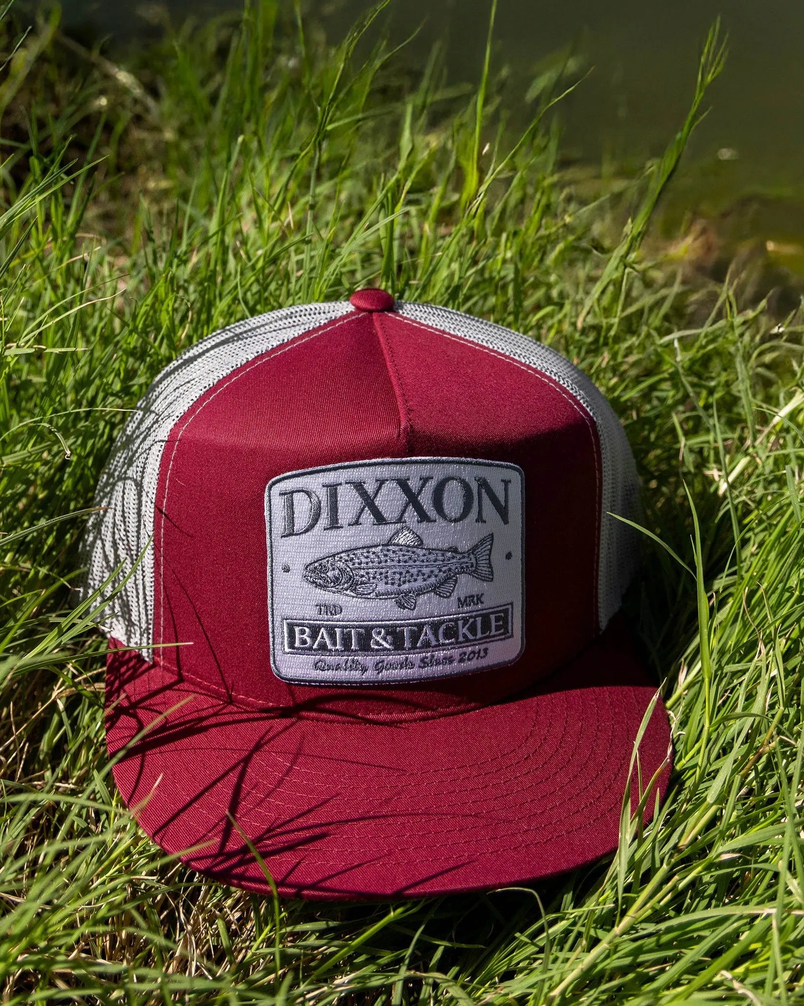 Bait & Tackle Flat Bill Trucker Snapback - White & Slate sold by Dixxon product image thumbnail 2