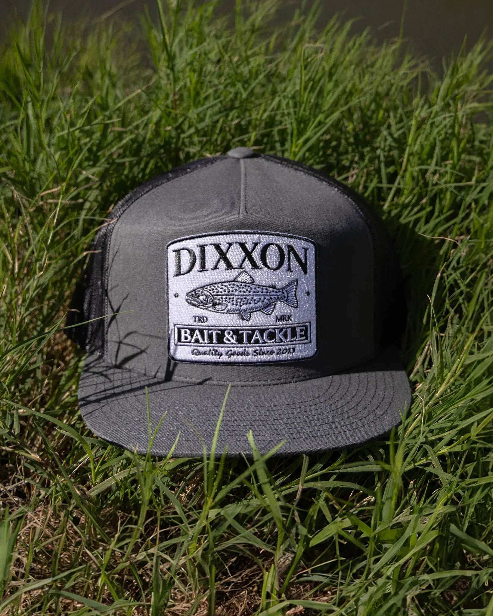 Bait & Tackle Flat Bill Trucker Snapback - Black & White sold by Dixxon product image thumbnail 2