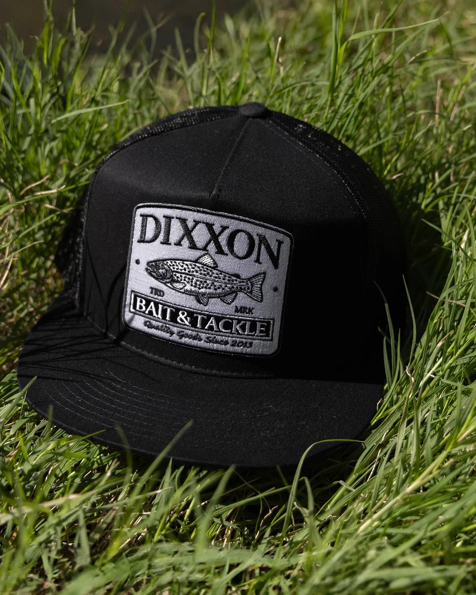 Bait & Tackle Flat Bill Trucker Snapback - Black & White sold by Dixxon product image thumbnail 3