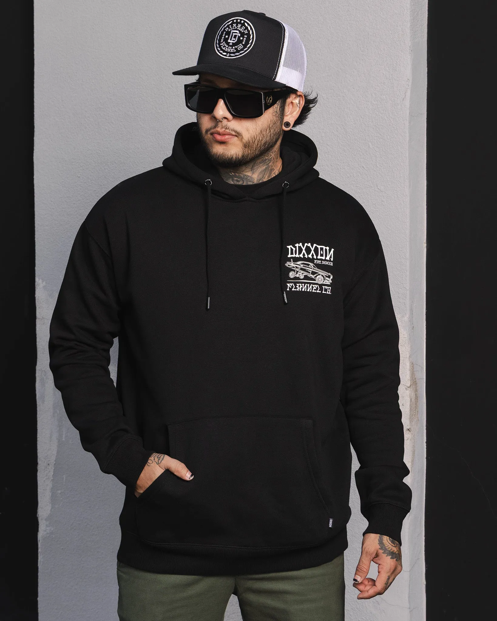 White Stink Bug Pullover Hoodie - Black sold by Dixxon product image thumbnail 4