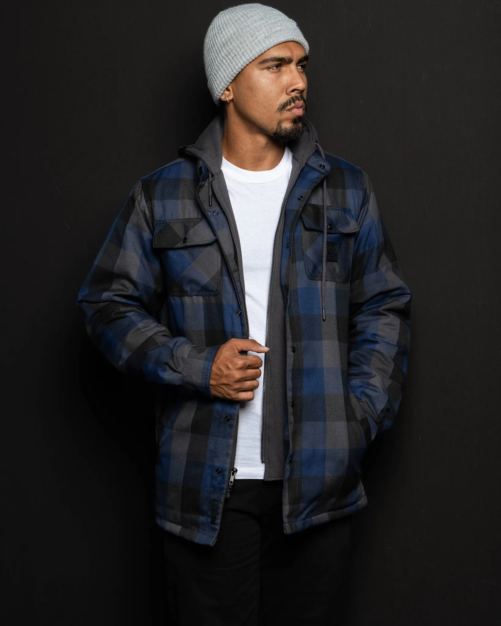 Overtime Hooded Flannel Jacket sold by Dixxon product image thumbnail 5