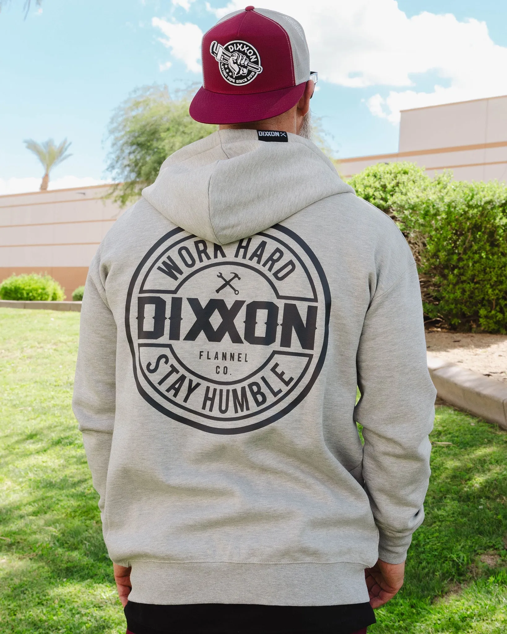 Black Corpo Zip Up Hoodie - Heather Gray sold by Dixxon