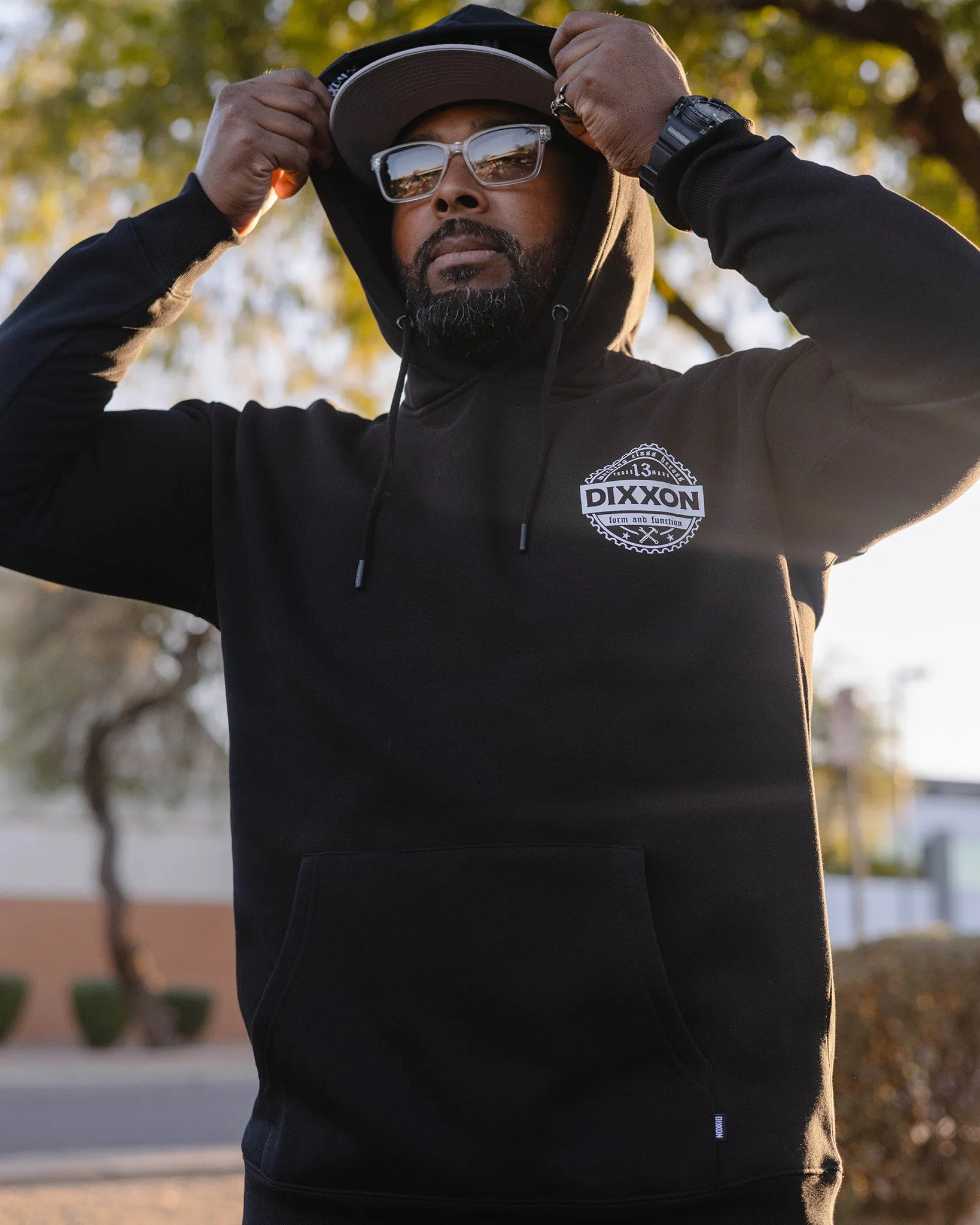 White Working Class Gear Pullover Hoodie - Black sold by Dixxon product image thumbnail 4