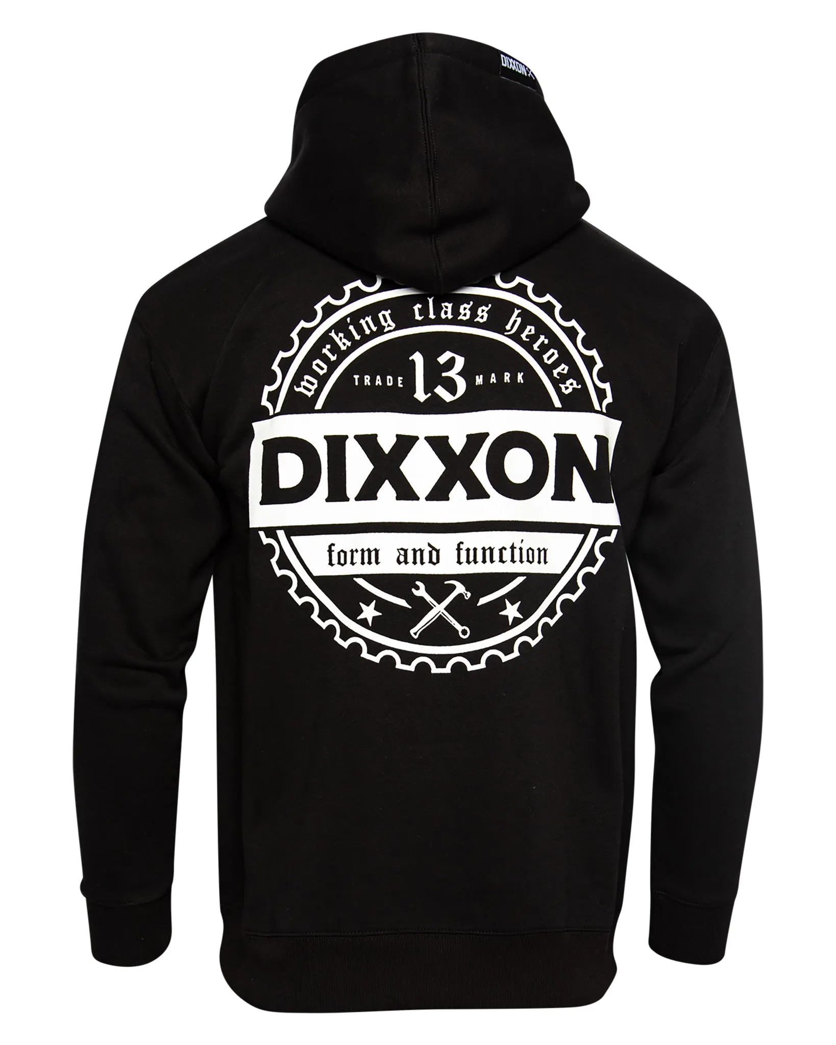 White Working Class Gear Pullover Hoodie - Black sold by Dixxon product image thumbnail 2