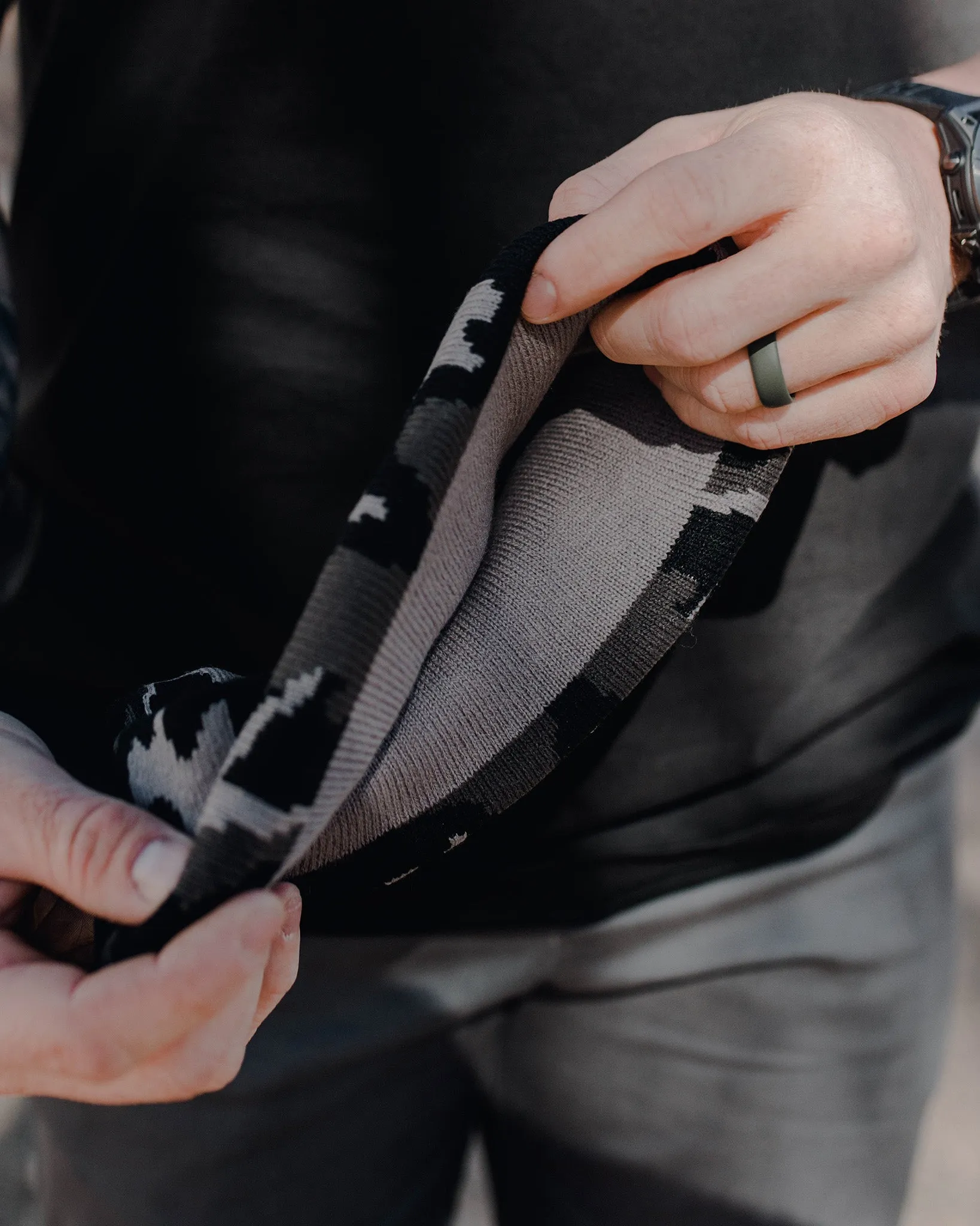 Ribbed Beanie - Black Camo sold by Dixxon product image thumbnail 3