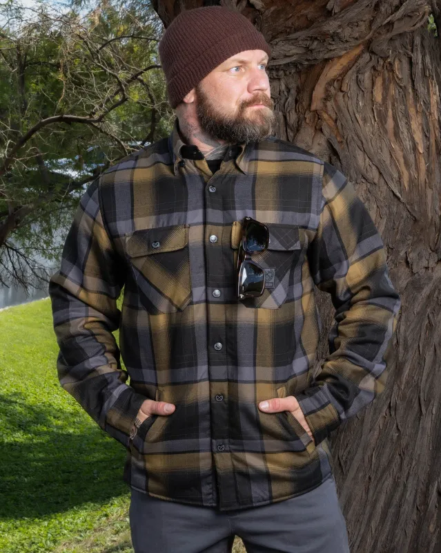 The Knox Sherpa Lined Flannel Jacket sold by Dixxon