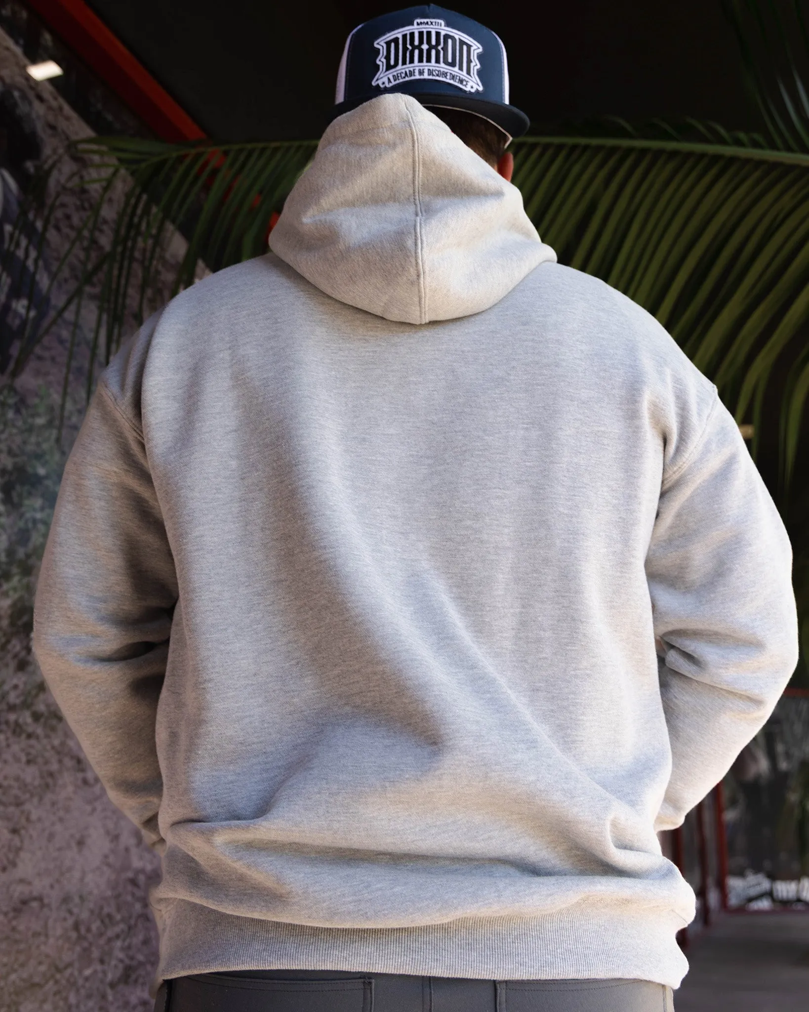 Black Stencil Pullover Hoodie - Heather Gray sold by Dixxon product image thumbnail 4