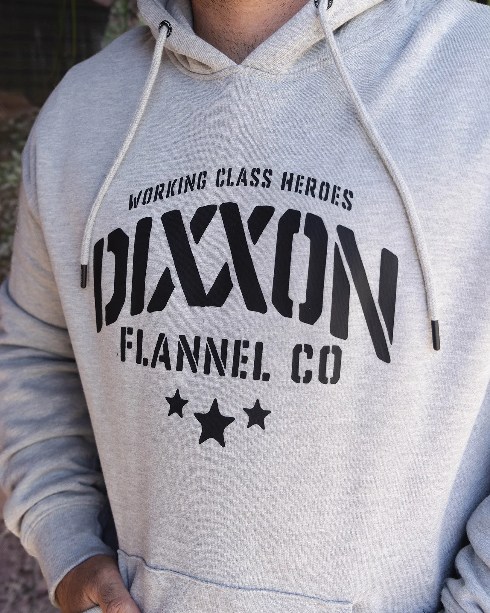 Black Stencil Pullover Hoodie - Heather Gray sold by Dixxon product image thumbnail 5