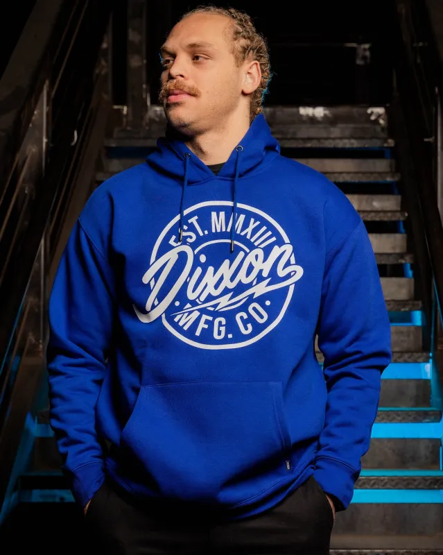 White MFG Pullover Hoodie - Blue sold by Dixxon