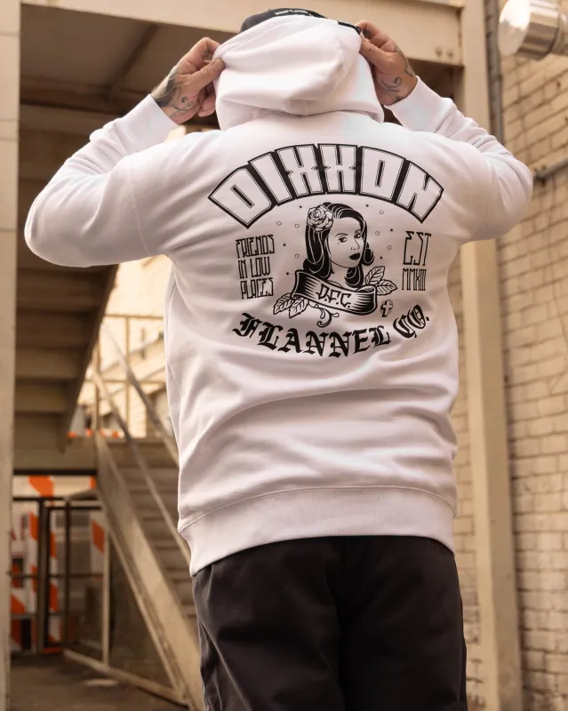 Black Maria Pullover Hoodie - White sold by Dixxon