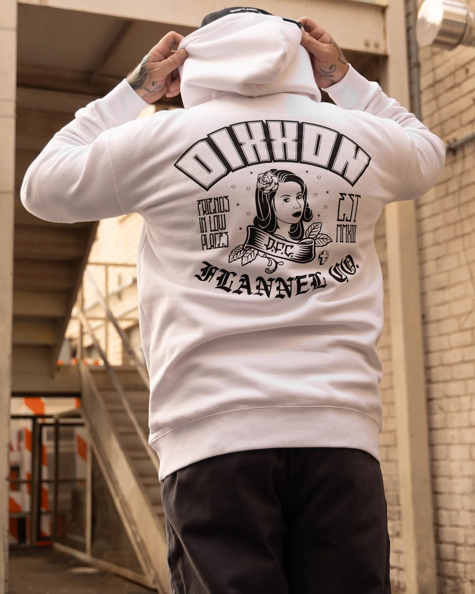 Black Maria Pullover Hoodie - White sold by Dixxon