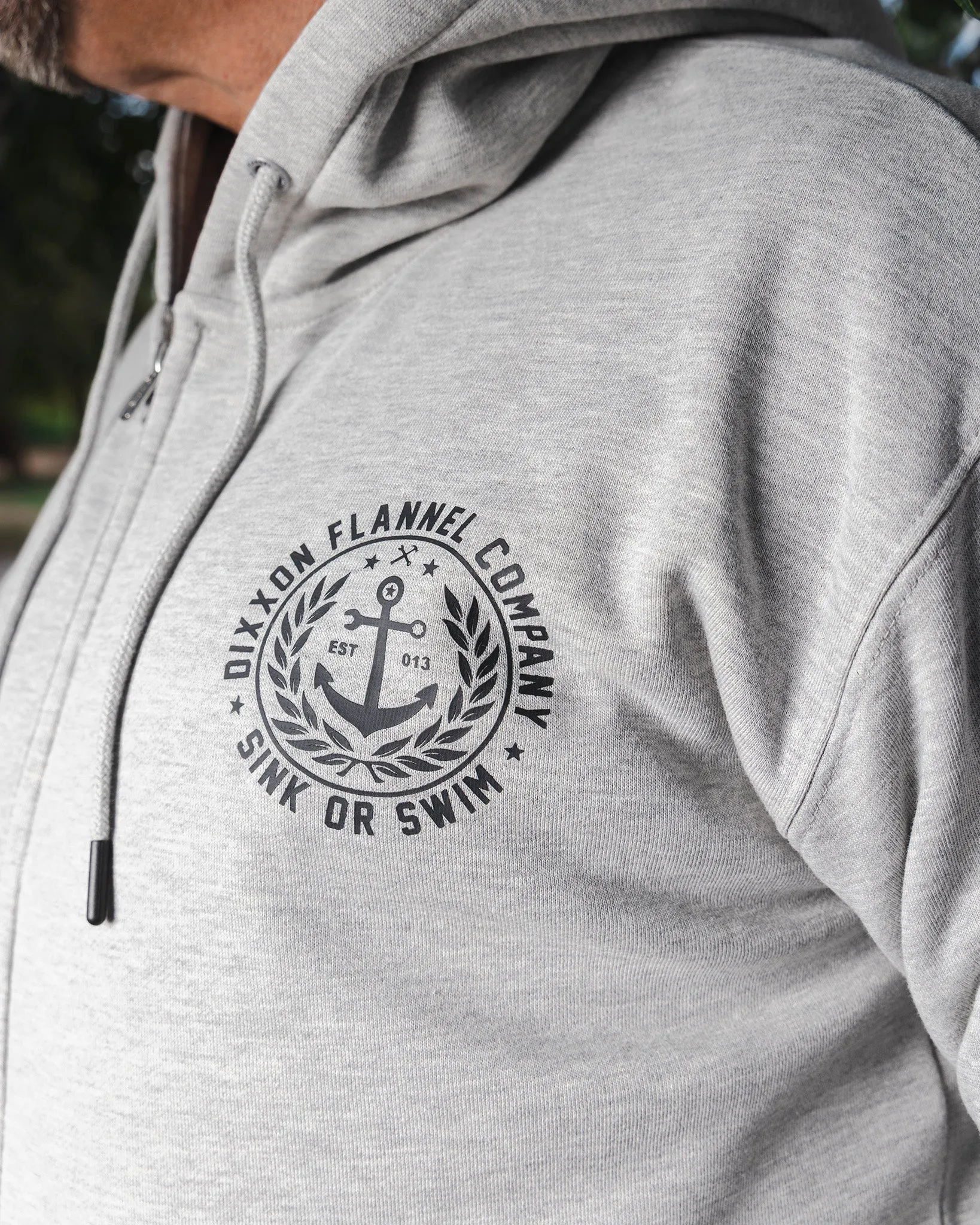 Calypso Zip Up Hoodie - Heather Gray sold by Dixxon product image thumbnail 5