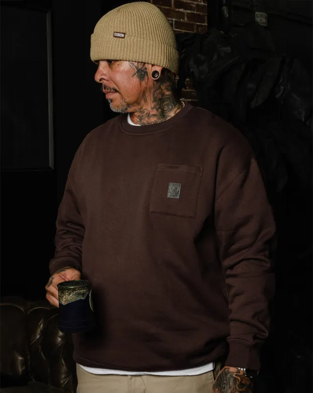 Pocket Crewneck - Brown sold by Dixxon