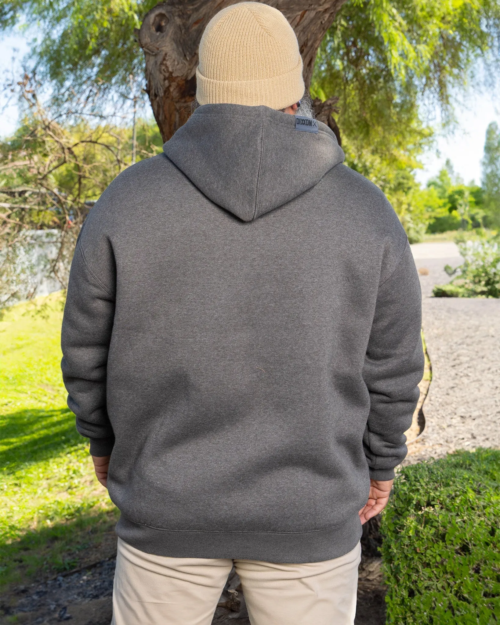 Sherpa Lined Zip Up Hoodie - Heather Charcoal sold by Dixxon product image thumbnail 5