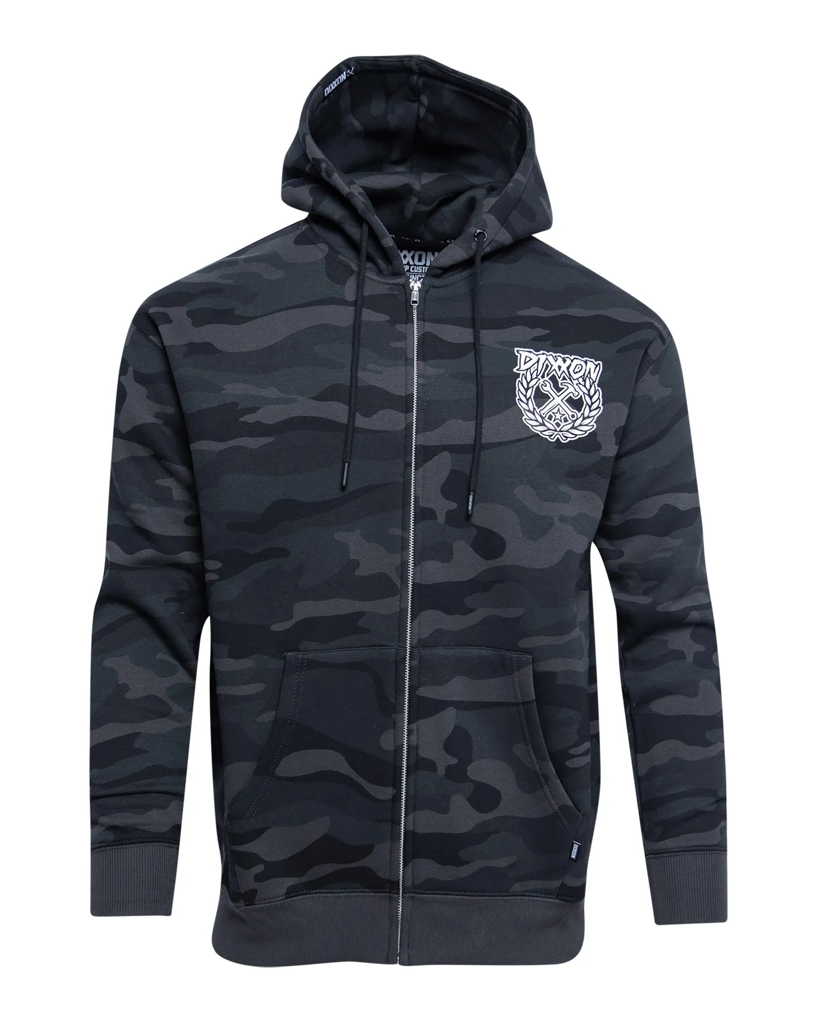 White Party Crest Zip Up Hoodie - Black Camo sold by Dixxon product image thumbnail 3