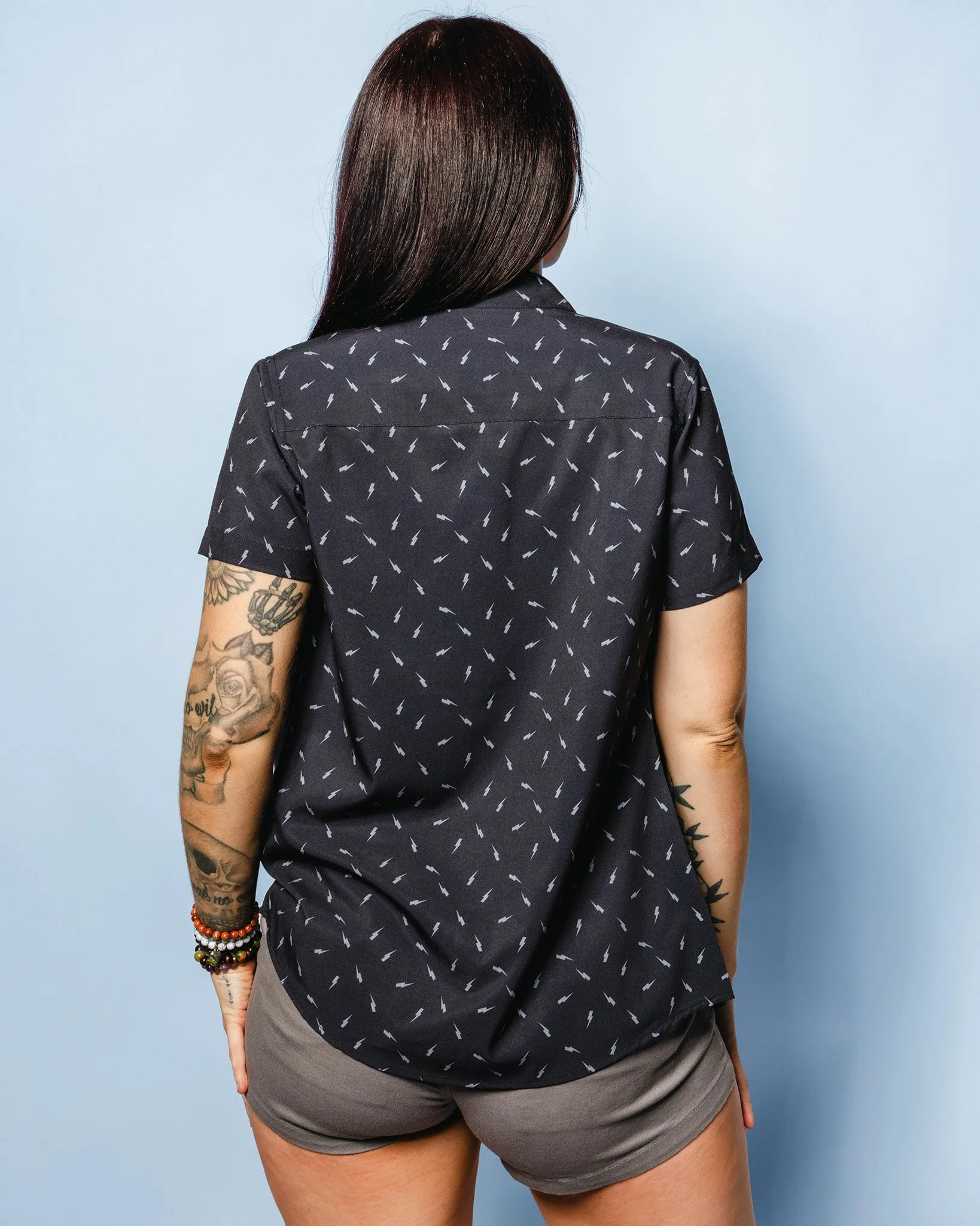 Women's Bolt Party Shirt - Black & Gray sold by Dixxon product image thumbnail 3