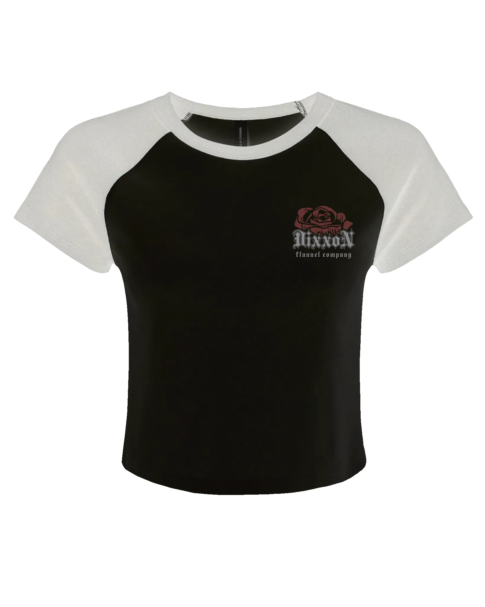 Women's Rebel Bloom Raglan Tee - Black & White sold by Dixxon product image thumbnail 3