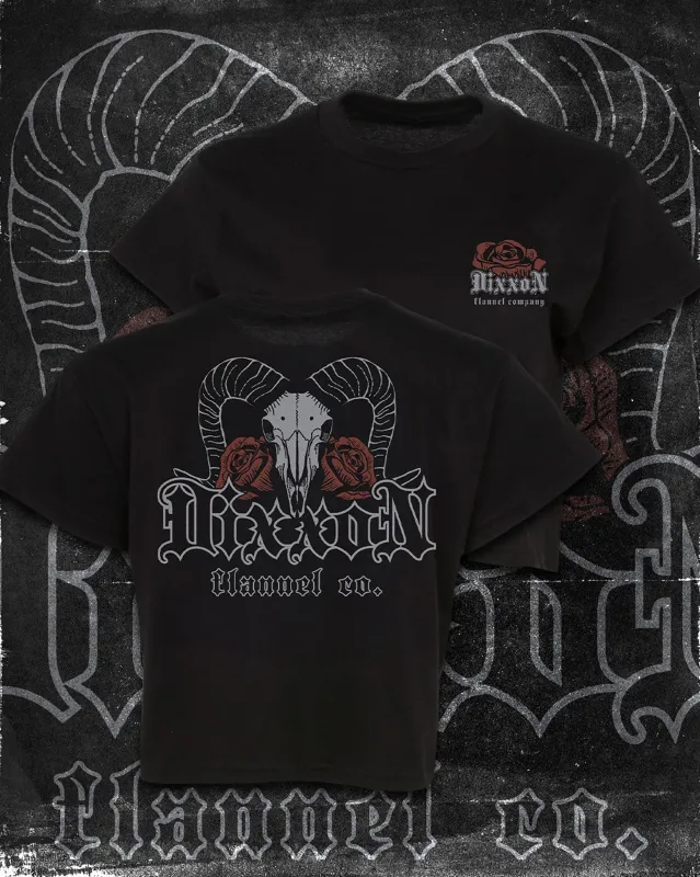 Women's Rebel Bloom Crop Top - Black sold by Dixxon