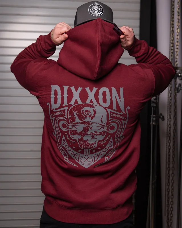 Gray Low Tide Pullover Hoodie - Maroon sold by Dixxon