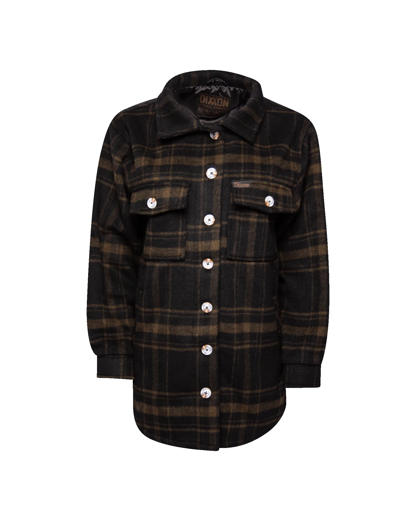 Women's Long Shacket - Brown & Black sold by Dixxon product image thumbnail 2