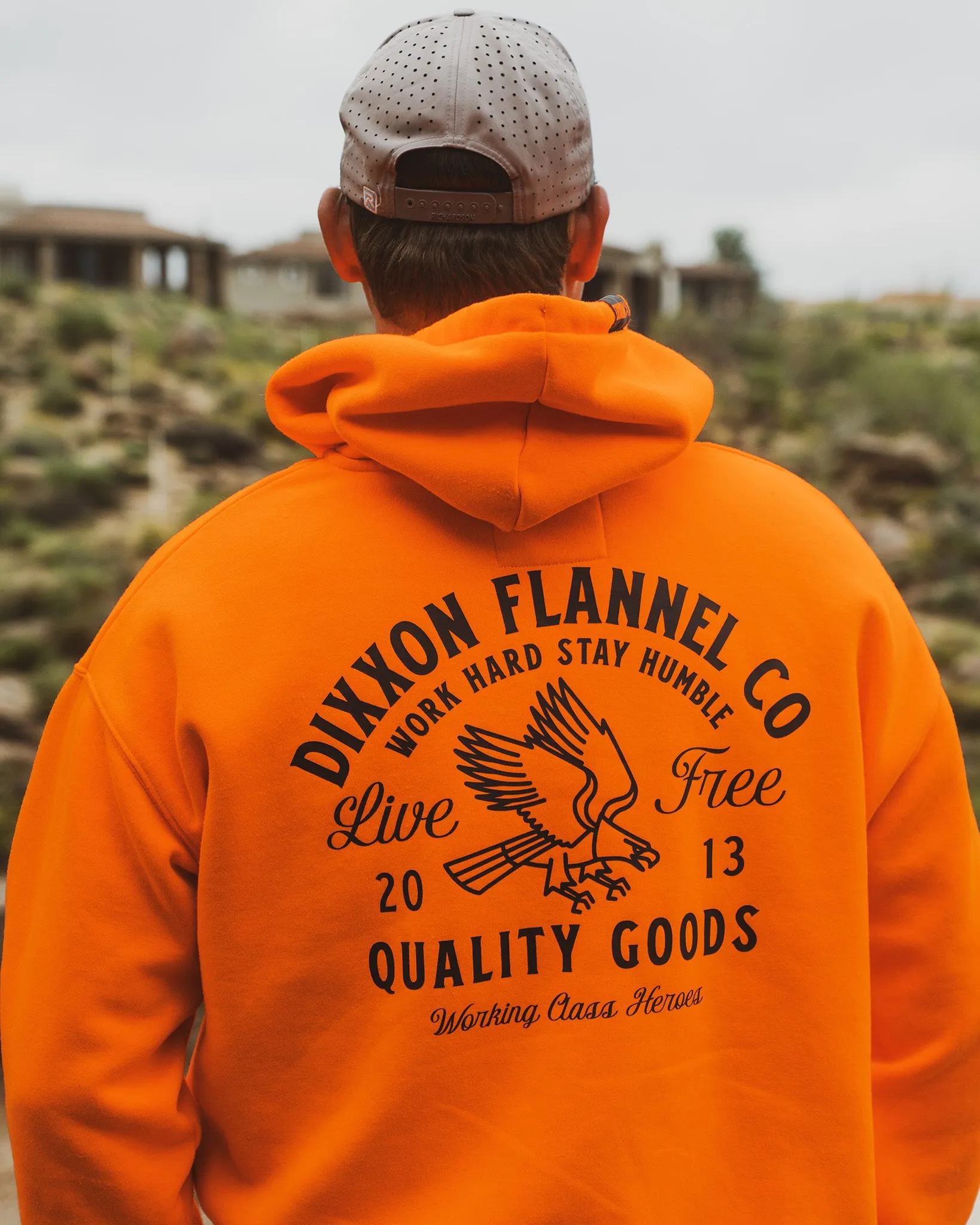 Black Quality Goods Zip Up Hoodie - Safety Orange sold by Dixxon product image thumbnail 5